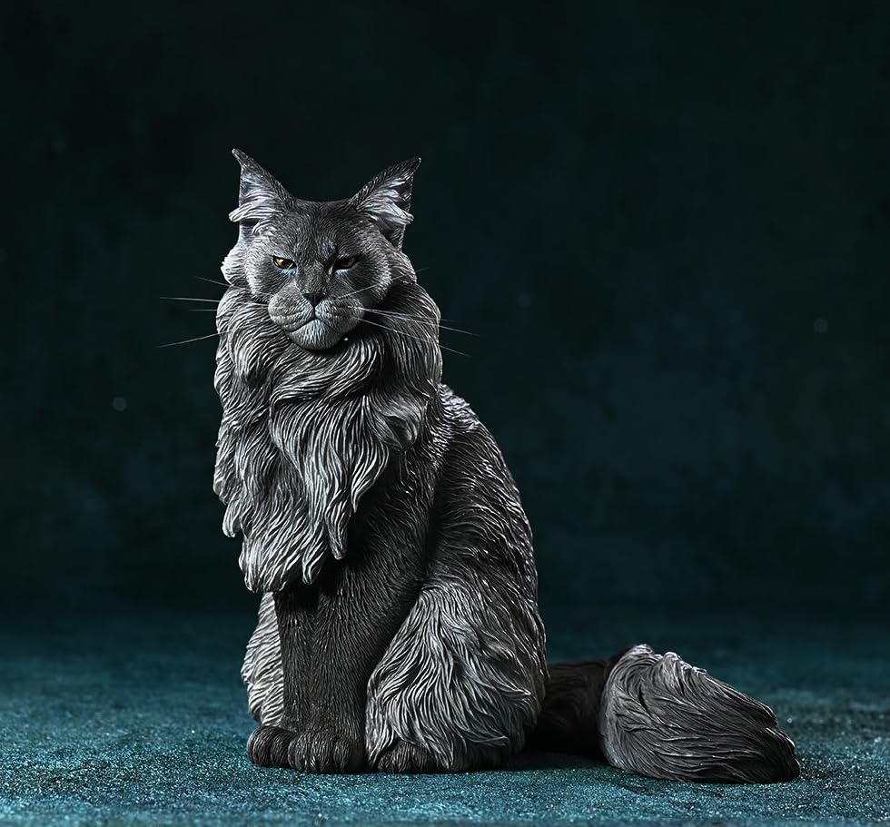 Amazon.com: WLNTDOLA 1:6 Scale Maine Coon Model Pet Cat Figure