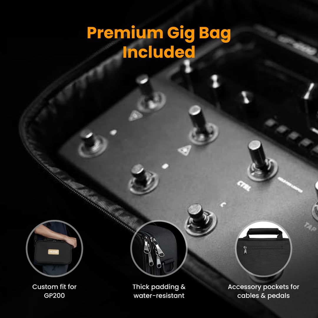 Valeton GP200 Multi Effects Processor + Gig Bag Black Bundle