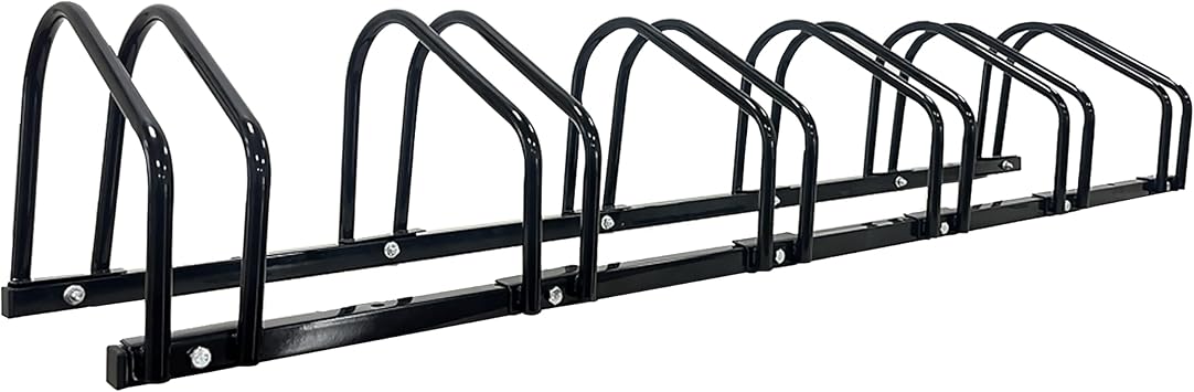 XINYI Bike Rack Floor, Bike Stand Garage, Indoor/Outdoor Bike Rack Garage,22-28" Wheel Stand, Max. Tire Width 2.1", Front/back Bike Stand For Mountain, Road and Kids Bikes for 6 Bikes
