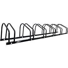 XINYI Bike Rack Floor, Bike Stand Garage, Indoor/Outdoor Bike Rack Garage,22-28" Wheel Stand, Max. Tire Width 2.1", Front/back Bike Stand For Mountain, Road and Kids Bikes for 6 Bikes