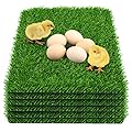 DenForste 6 Pack Chicken Nesting Box Pads - Washable Artificial Grass Nesting Pads - Chicken Nesting Pads for Chicken Coop and Pet Garden Lawn Indoor Outdoor 12"×12"×1"