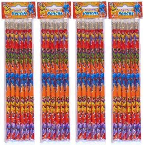 2 X 12 Superhero Pencils