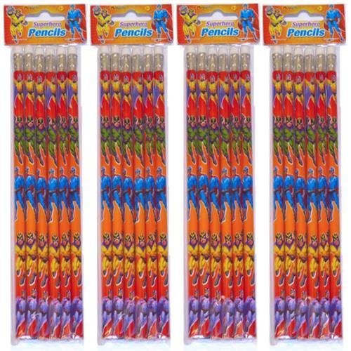 Confezione da 12 di matite con motivo supereroe
