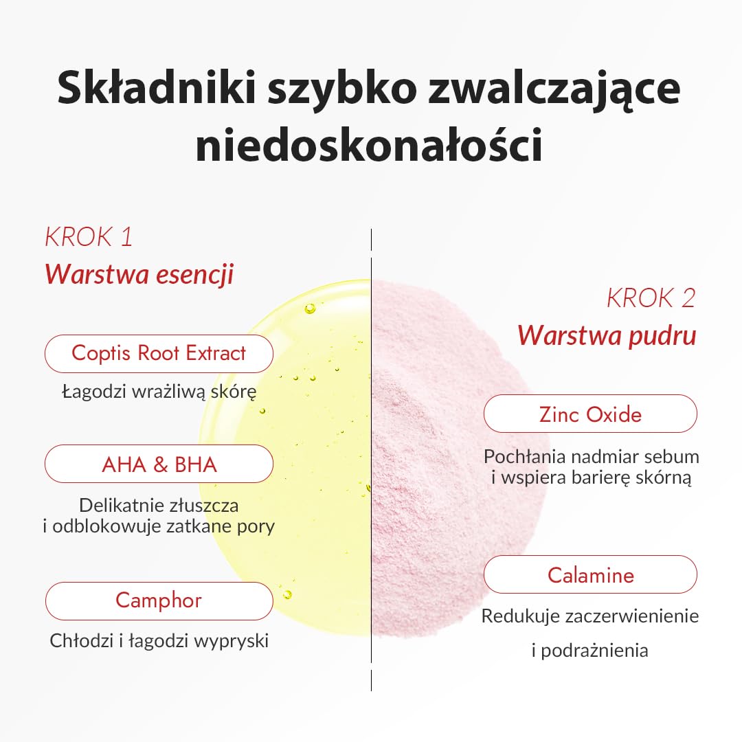 [Mizon] Tratament na Trądzik i Pryszcze, Nocna Pielęgnacja Plamek, Nocna Pielęgnacja Trądziku, Produkt z Kalaminą, AHA, BHA, Tratament Przełomowy (19 ml) Good Bye Blemish Pink Spot