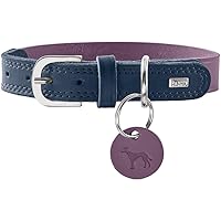 HUNTER Collare per Cani LEMVIG, Colore: Viola/Blu Scuro