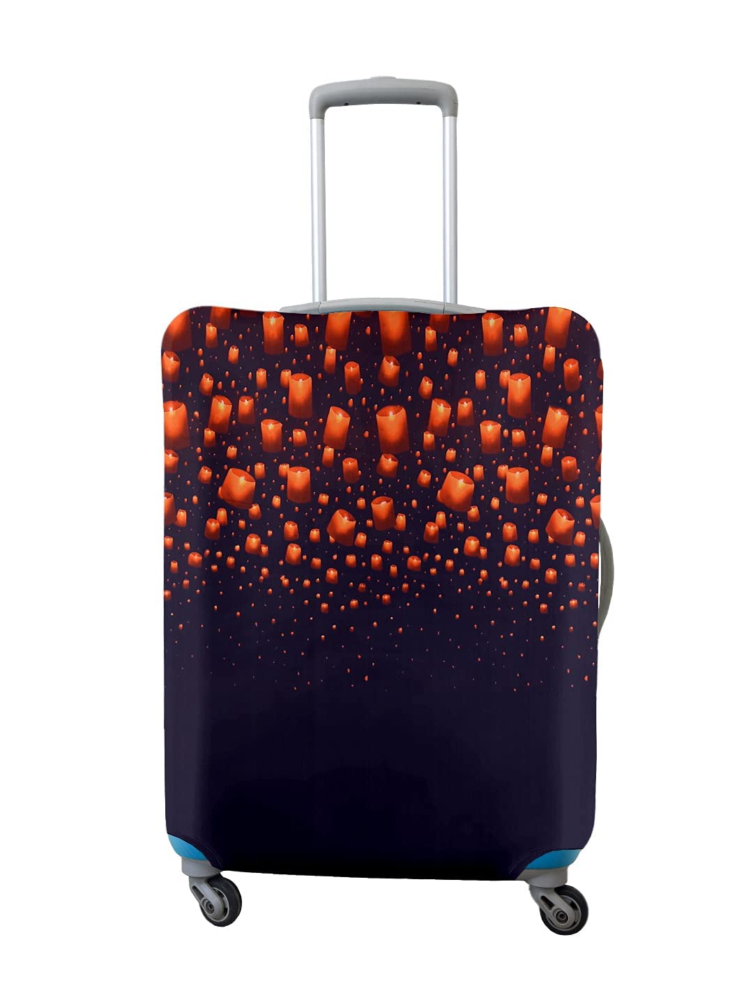 Eco-Friendly Abstract Print Luggage Protective Cover | Large | Fits 26-30 Inch Luggage | Polyester-Spandex | 72cm (28 inch) | Travel Suitcase Protectors | Anti Scratch | Pack of 1 | Blue 10-image-34