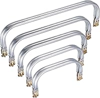 Vista 1 de uxcell Marco de metal para bolso, 5 tamaños, marco de bloqueo rectangular de 5 tamaños, cierre de cierre, bolsa de repuesto, accesorios