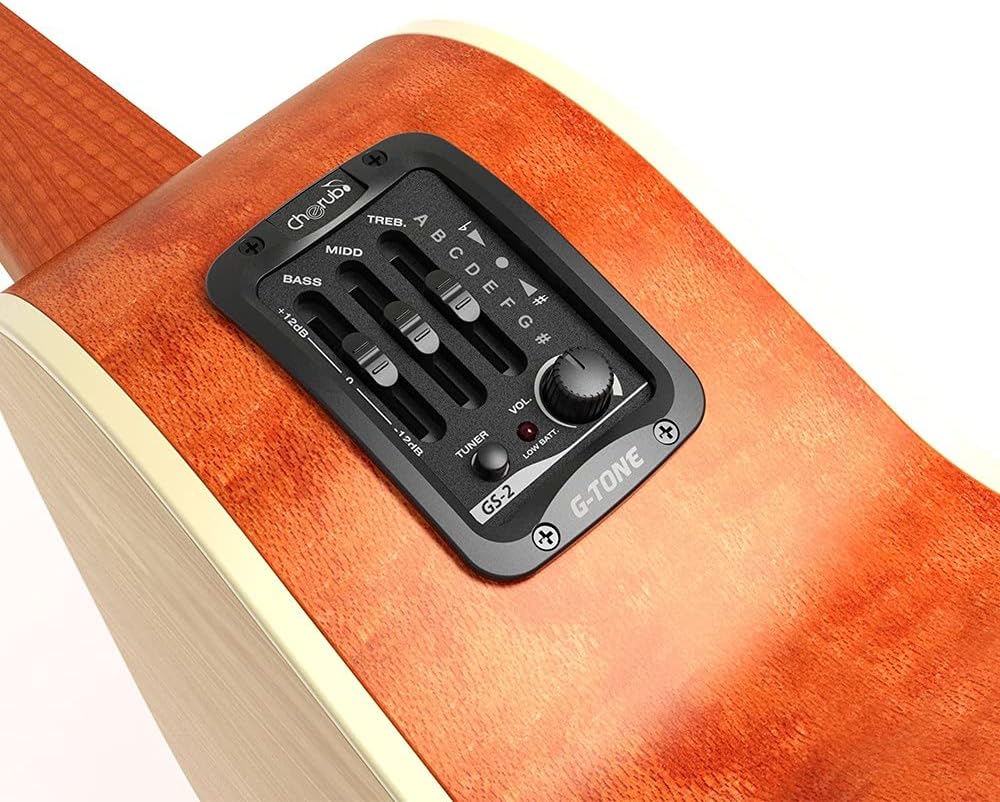 Cherub Acoustic Guitar Preamp GS2 3 Band EQ with Phase and LCD Chromatic Tuner Amazon.ca