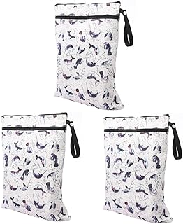 TOYANDONA 3 Peças Dois Sacos Secos Molhados Com Zíper Saco De Viagem Saco Molhado Fralda De Pano Sacos Secos Molhados Reutilizáveis Sacos Secos Molhados Laváveis Sacos Secos Molhados