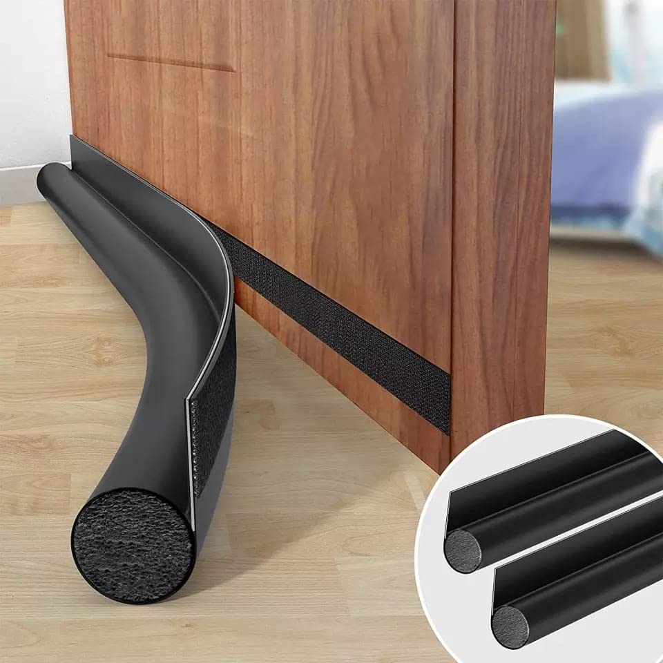 HOME CUBE Door Draft Adjustable Bottom Sealing Strip Guard for Home,Door Stoppers,Blocker Insulator,Sound-Proof Reduce Noise Energy Saving Weather Stripping,Suitable for Interior - Random Color
