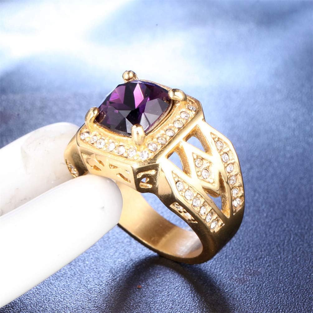 Men's Vintage Stainless Steel Cubic Zirconia Ring - Image 3