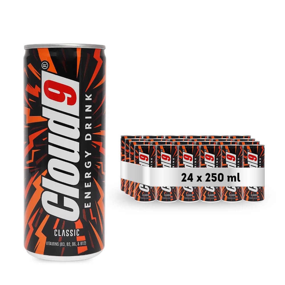 Cloud9 Energy Drink Classic 250ml Can - Pack of 24 | Asli Power Asli Energy [Price Including Courier Charges]-image-1