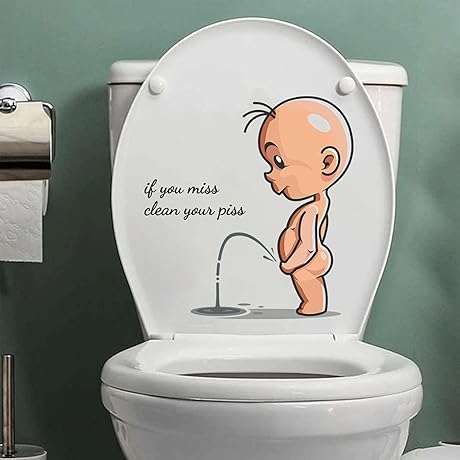 Hilariously Clean Cartoon Villain Toilet Sticker