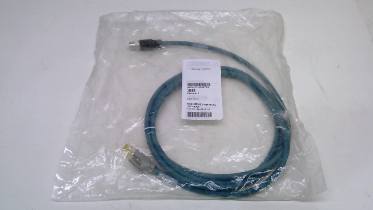 Phoenix Contact 1405636, Cable, 2 Meters, Male/Ethernet, 8 Pole/Ethern 1405636