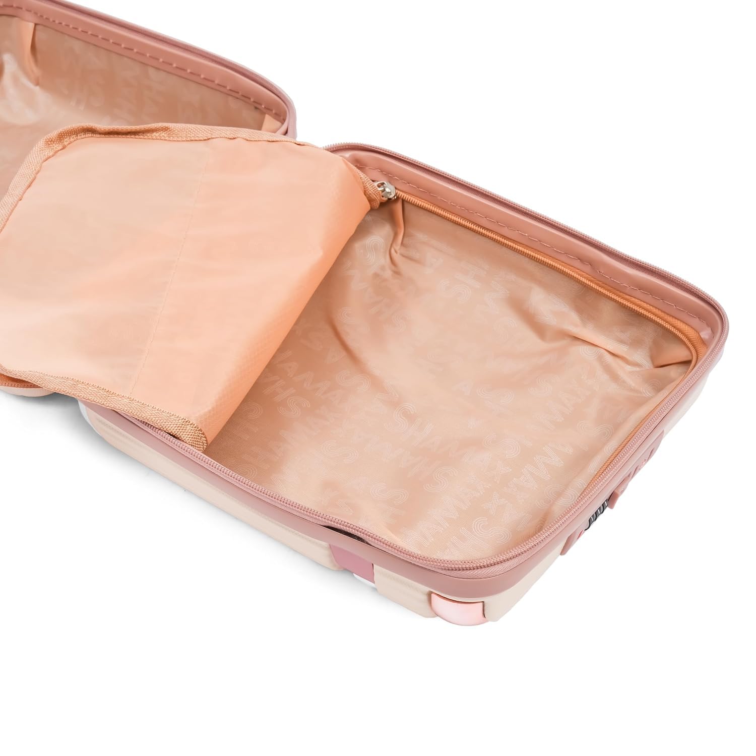 Adson Travel Make up Train Case, Waterproof Portable Hard Shell Cosmetic Case Luggage Mini Suitcase Makeup Brushes Bag Toiletry Organizer Portable Makeup Carrying Case (Caramel Gold) 1