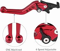 Vista 4 de Estink Palanca de freno de disco doble para motocicleta, aleación de aluminio CNC, reemplazo de modificación de scooter de motocicleta, 1 par