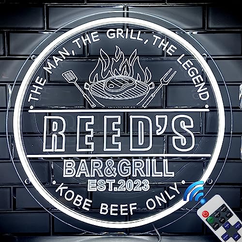 Personalized Bar and Grill Neon Signs-Custom Name Home Grill LED