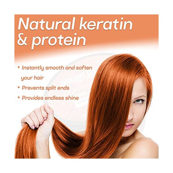 Moroccan Argan Oil Hair Mask - Sulfate Free, Anti Frizz Hydrating Care for Women and Men - Deep Moisturizing Conditioner Treatment for Color Treated, Curly, Damaged, Frizzy and Dry Hair