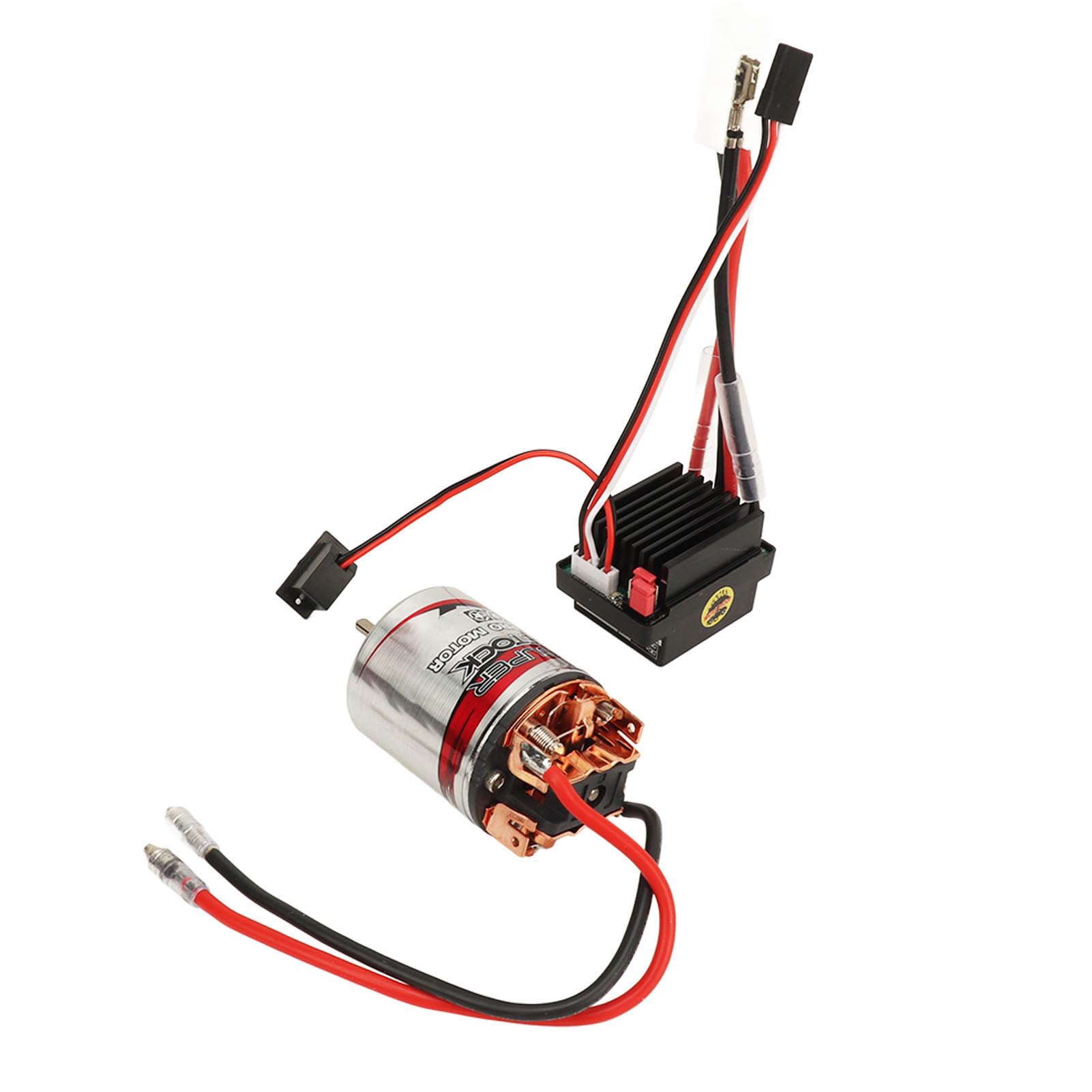 540 Brushed Motor with 320A ESC Combo Set, Suitable for Traxxas RC Car 7.4V, High Accuracy Brushed Motor ESC Kit for Hobby RC Cars (17T)