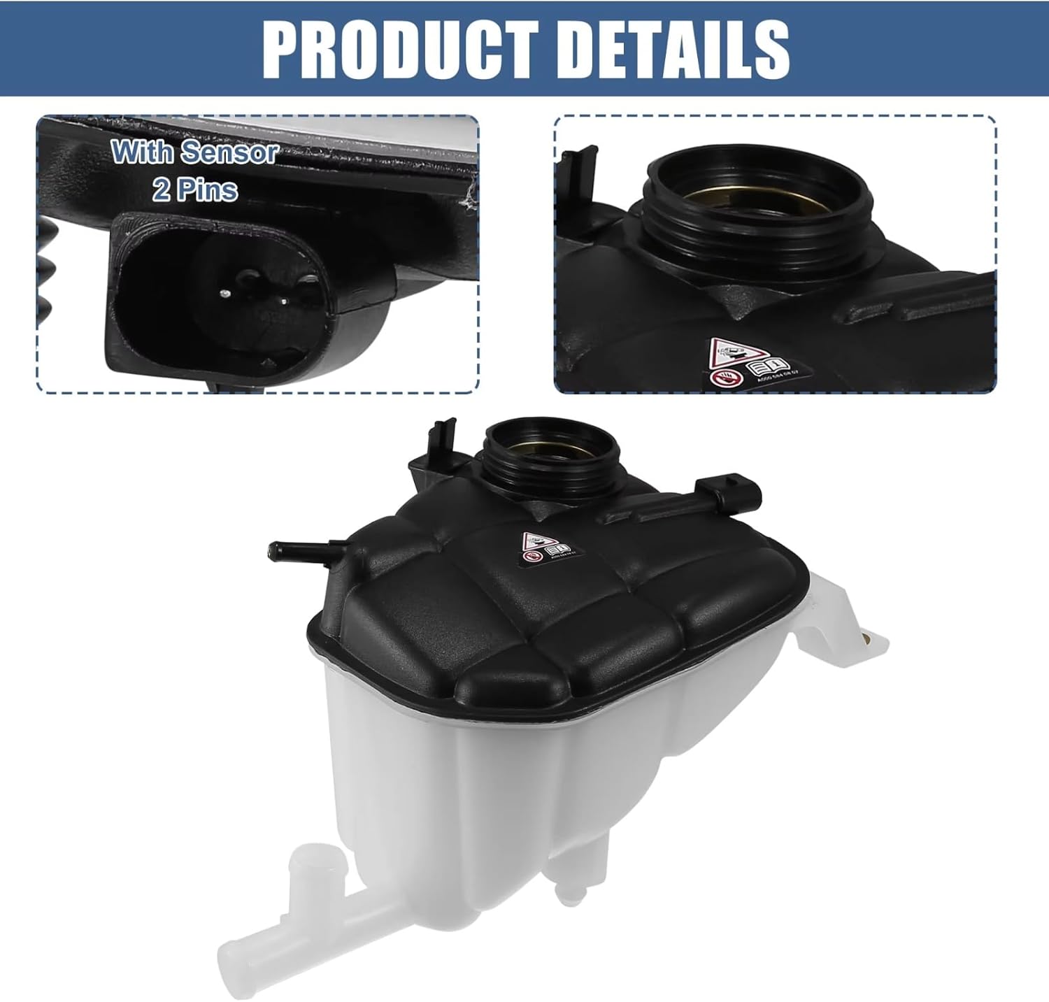 Engine Coolant Tank For Benz For W164 1645000049 Expansion Tank Cooling System Engine Coolant Recovery Tank Coolant Overflow Container