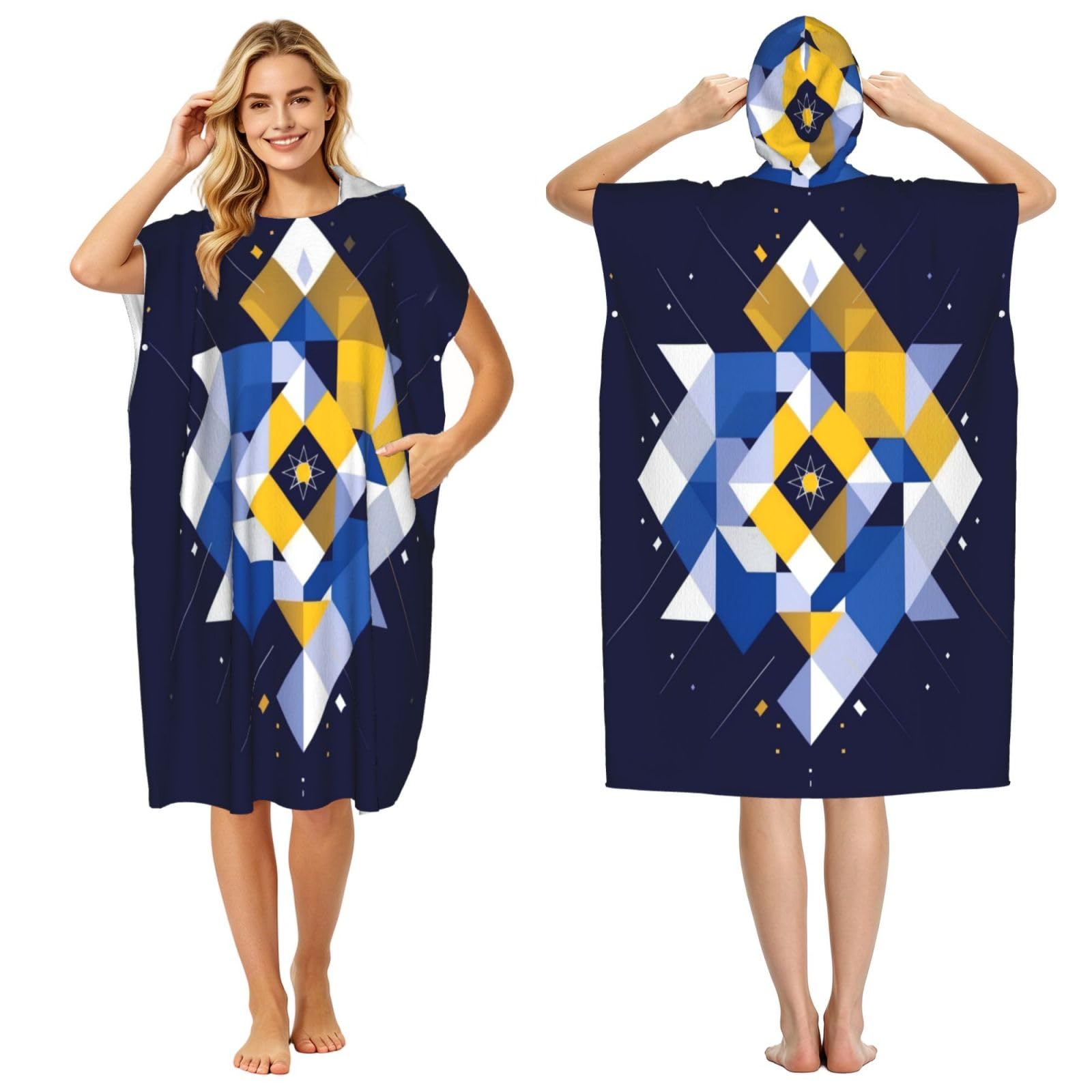 DTHKJNLSF Bosnia And Herzegovina Flag Adult Hooded Beach Poncho Towel