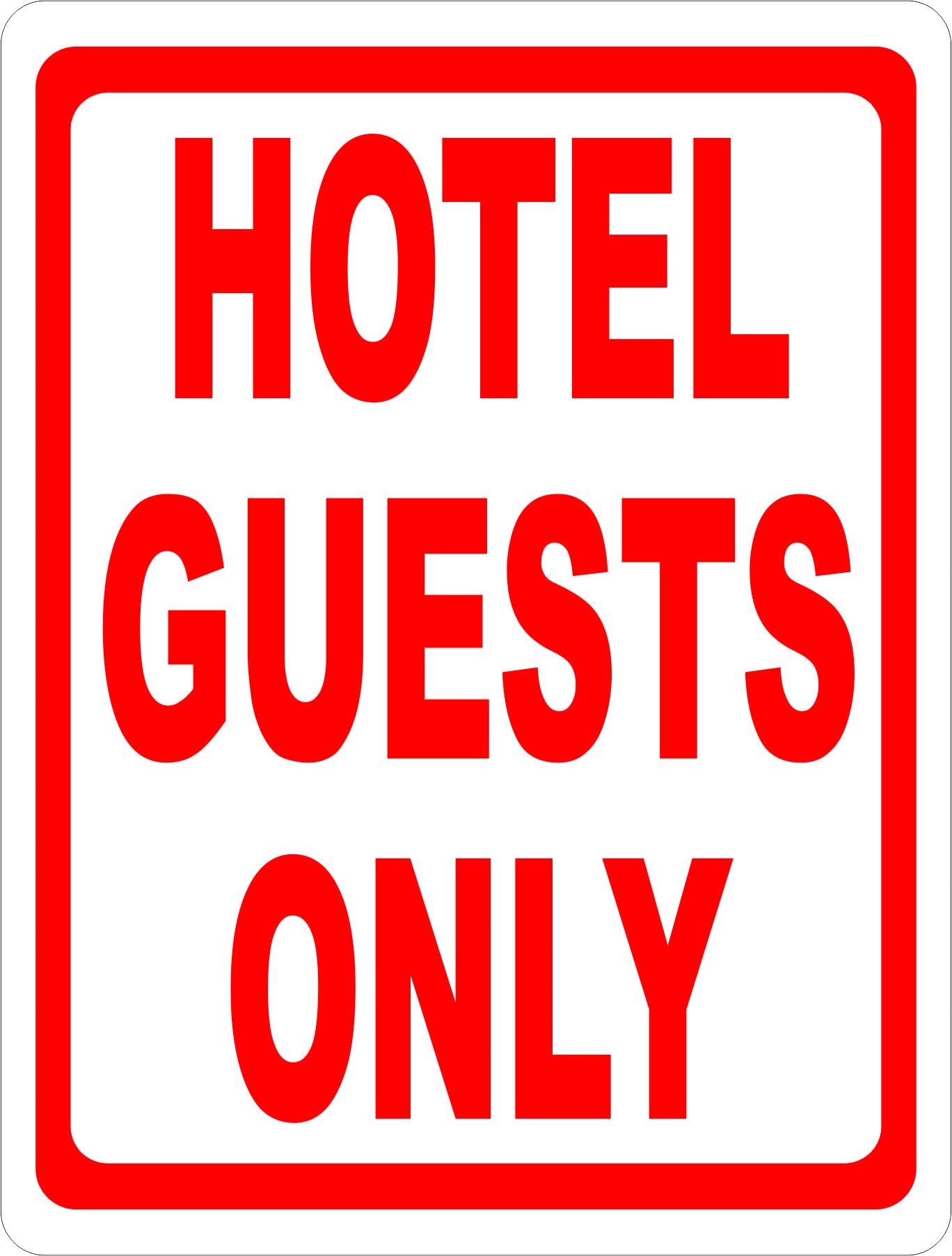 Aluminum Hotel Exclusive Parking Sign, Parking Reserved Only For Hotel Guests, Indoor Outdoor Lot Wall Decor, 12x8 Inches