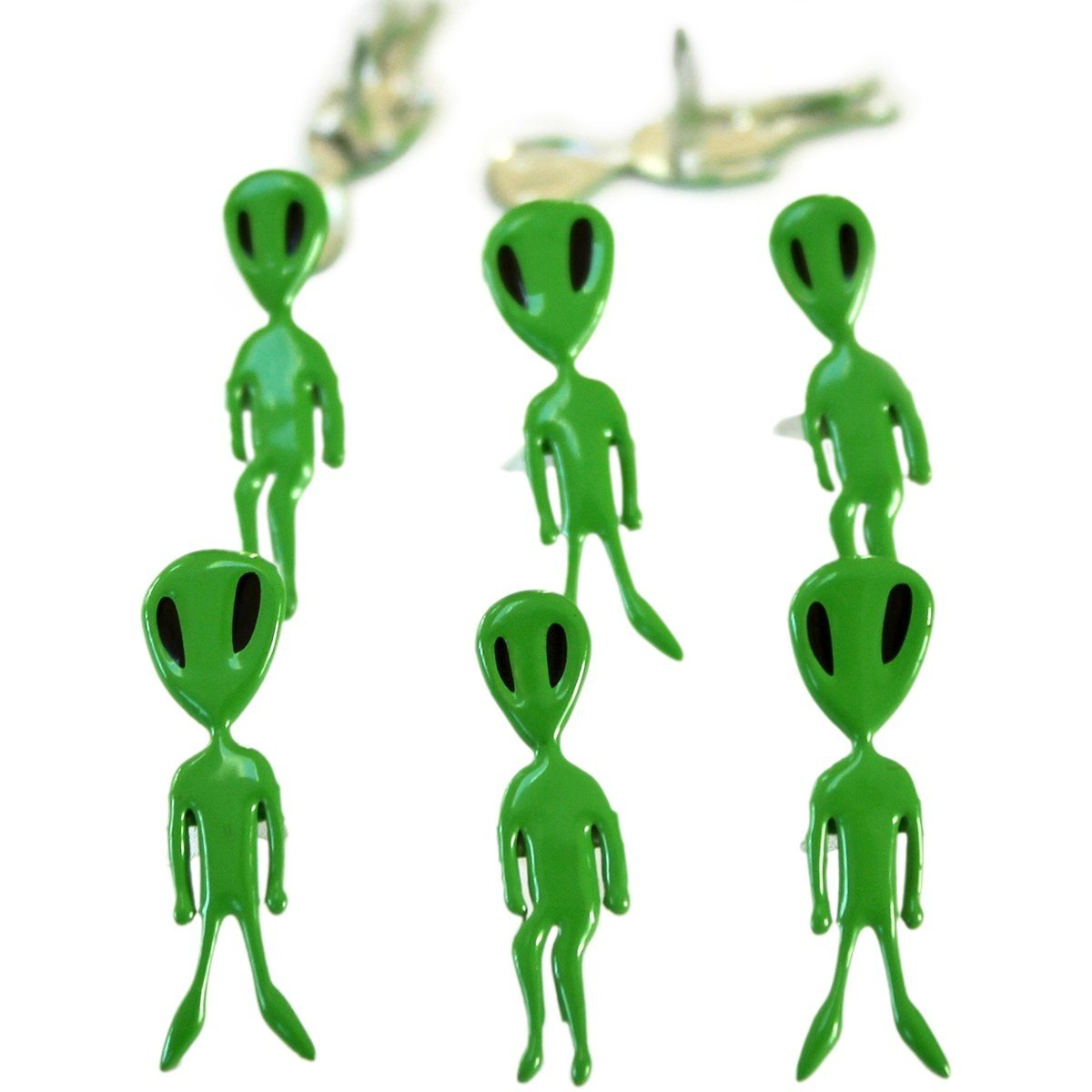 Eyelet Outlet Shape Brads 12/Pkg-Alien