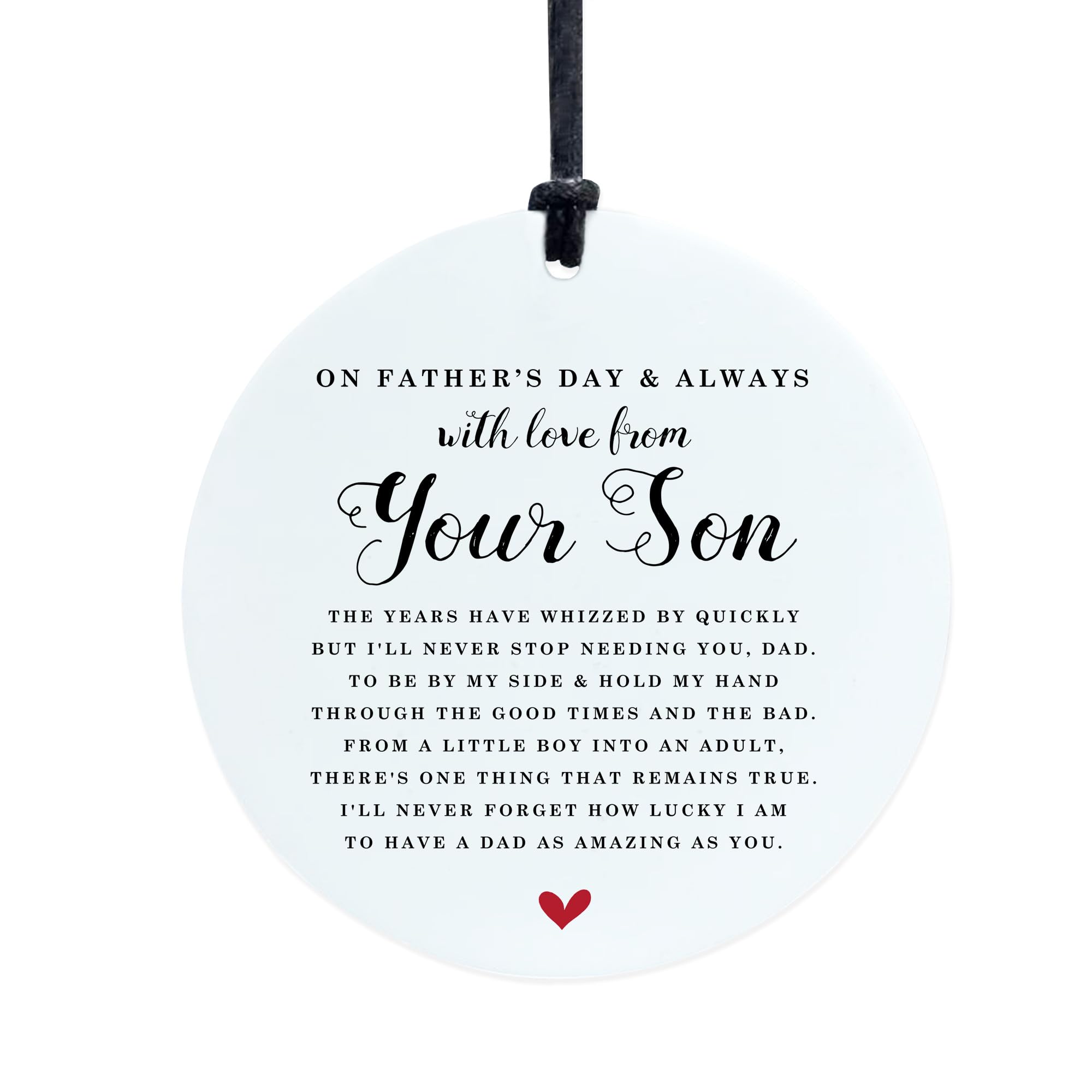 Red Ocean Fathers Day Gift From Your Son Hanging Plaque For Dad Father's Day Gift Keepsake 100x100mm Sign For Him Dad Gifts From Son