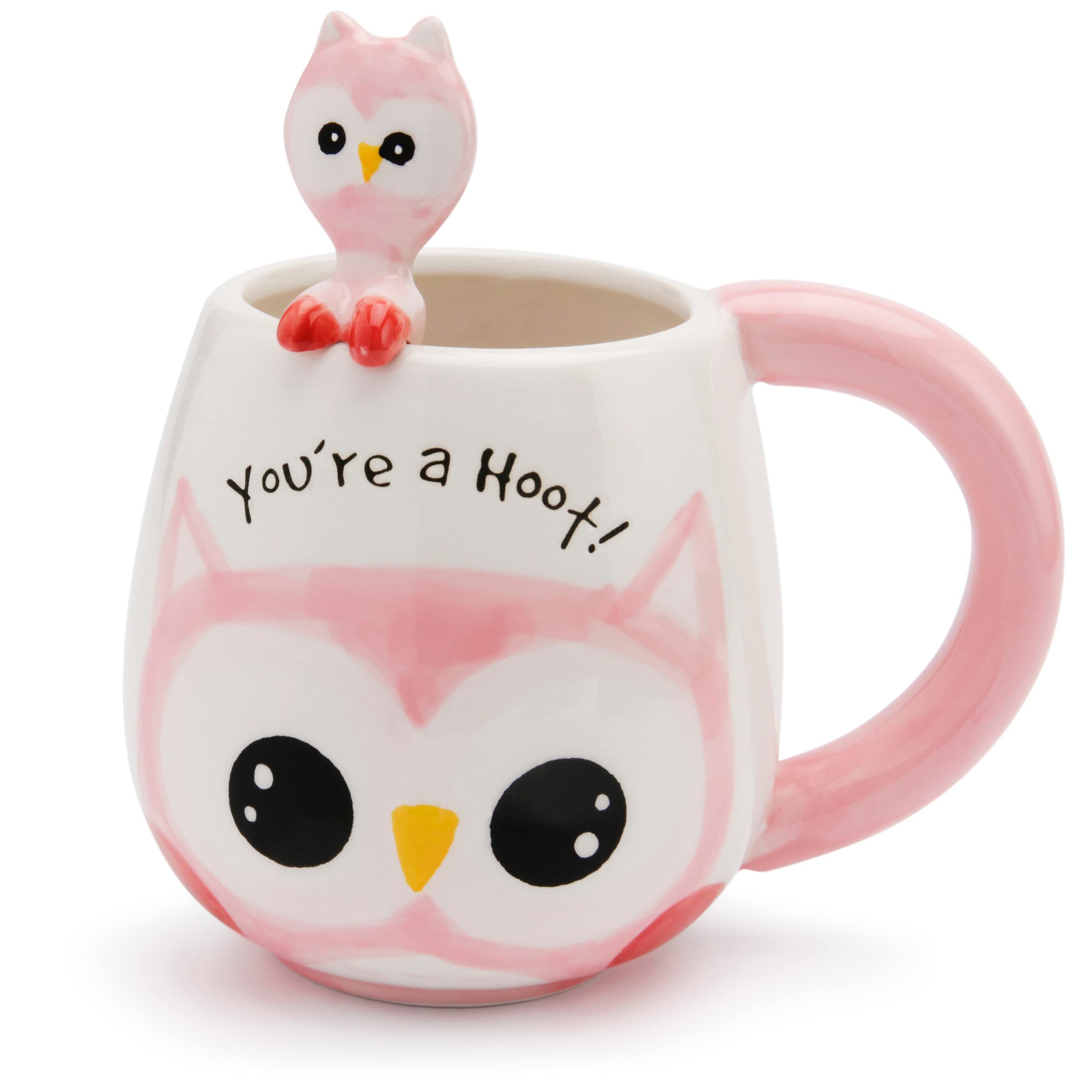 Mousehouse Gifts - Owl Mug and Spoon Set, Novelty Animal Mugs for Children
