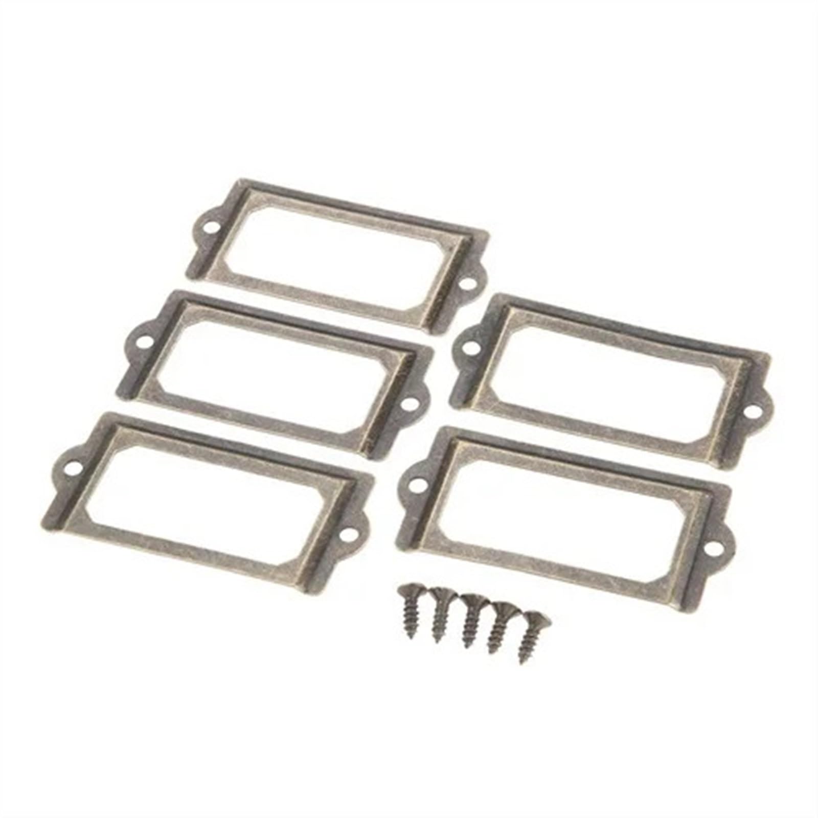 Poignée en laiton lot de 5 porte-nom vintage chic pour tiroir