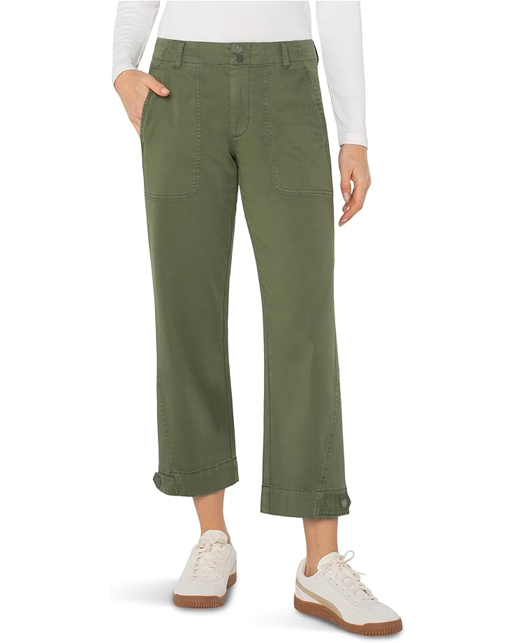 Liverpool Los Angeles Mid-Rise Utility Crop w/ Tab Hem Pants - Main View