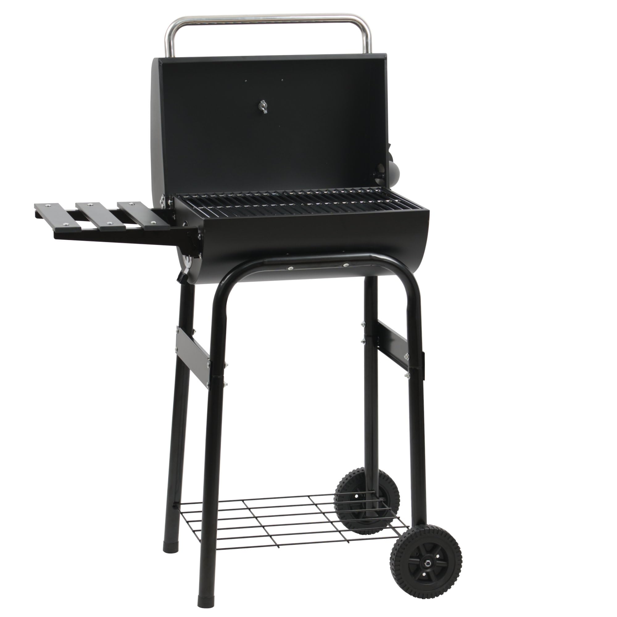BBQ-Toro Grill na węgiel drzewny z termometrem i kominem | (szer.) 84 x (głęb.) 47 x (wys.) 118 cm | grill na kółkach na kółkach, grill na świeżym powietrzu, grill wędzarniczy, grill ogrodowy, grill