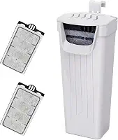 Moonorange Filtro de aquário (3,5 W), filtro de tanque de peixes, filtro de baixa água para aquário pequeno e tanque de tartaruga, para tanque de répteis de até 39 litros, com 2 cartuchos (branco)