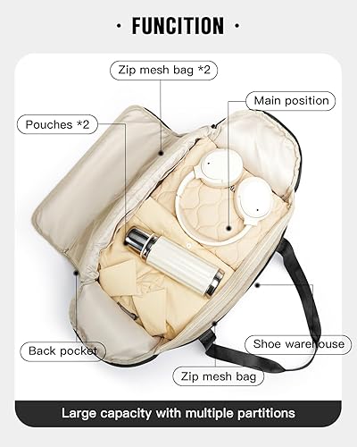 Miniatura 2 de Travel Duffle Bag for Women, Large Weekender Overnight Bags with Trolley Sleeve Personal Item Bag for Airlines Carry On bags Travel Essentials