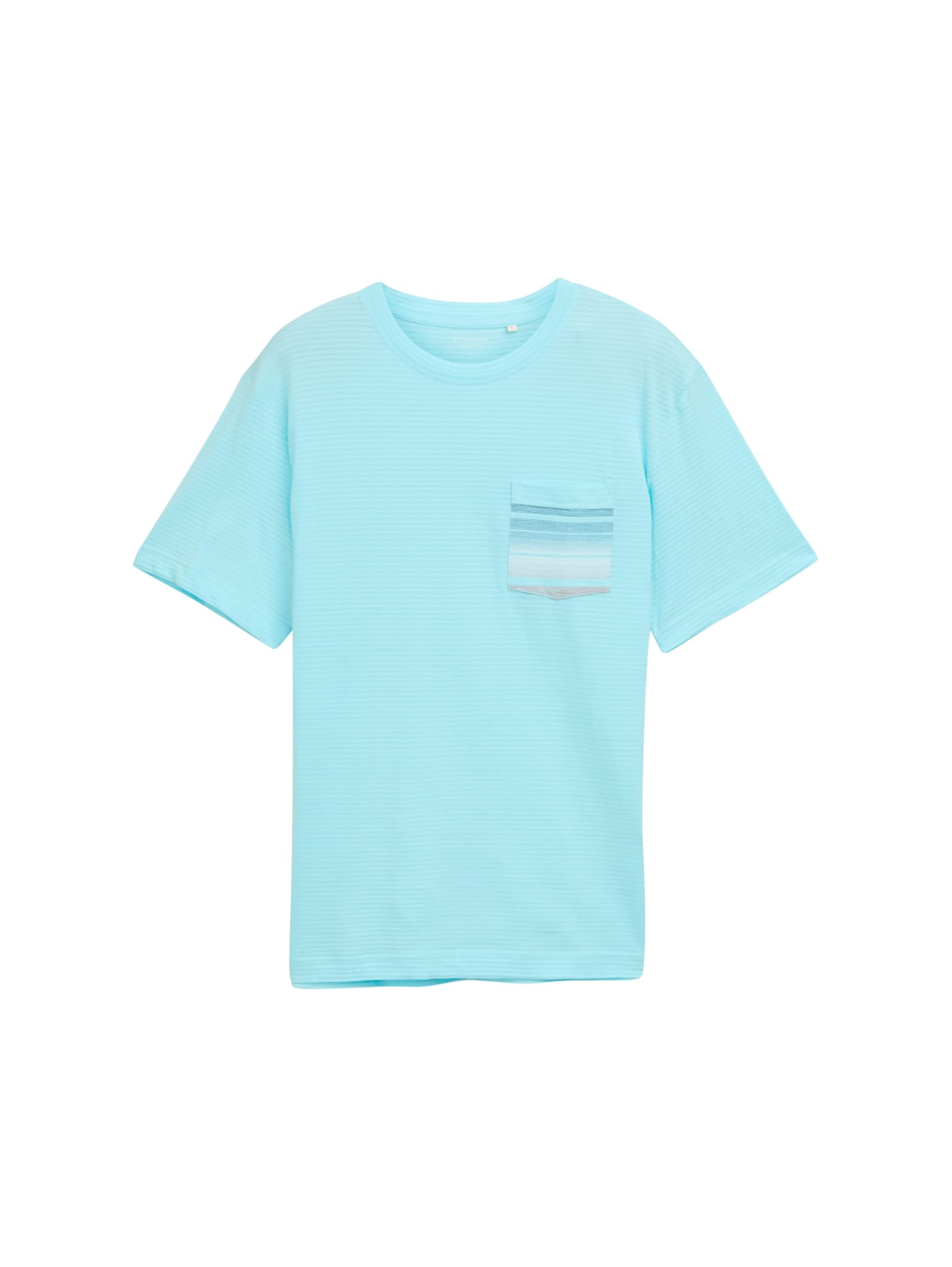TOM TAILOR Men's T-Shirt, 34921 - Caribbean Turquoise, S
