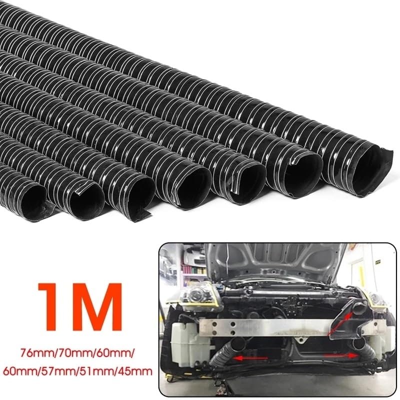 Aspirazione aria fredda Tubo di aspirazione aria per cappa per auto per ventilazione filtro flessibile 76/70/63/60/57/51/45mm Kit aspirazione aria fredda(60mm)