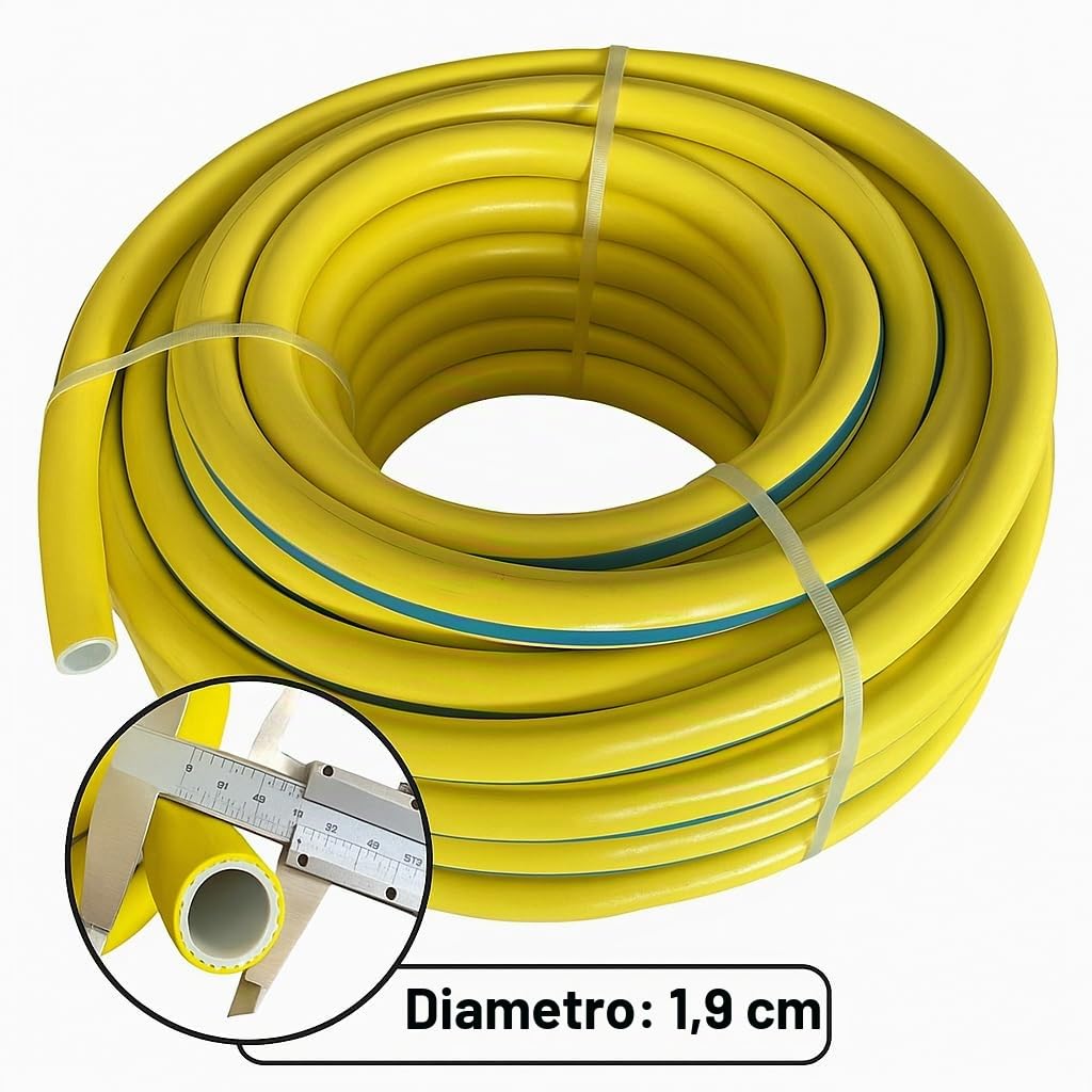 Tubo per Irrigazione Giardino 6 Strati (3/4"x 50 Metri) – Flessibile, Resistente, Ideale per Giardinaggio e Irrigazione, Adatto per Uso Esterno, Lemag srl