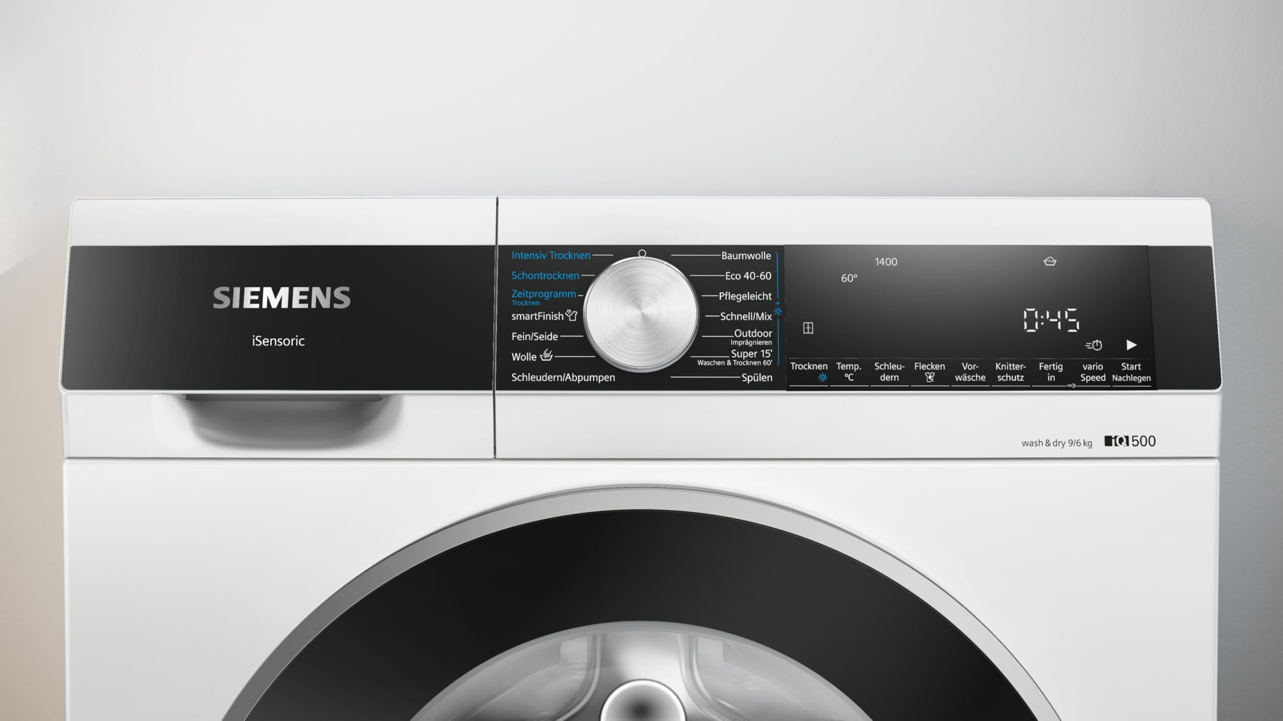 Siemens iQ500 WN44G242 Waschtrockner 9/6 kg waterPerfect Plus Antiflecken-System smartFinish autoDry iQdrive Wash & Dry 60 aquaStop
