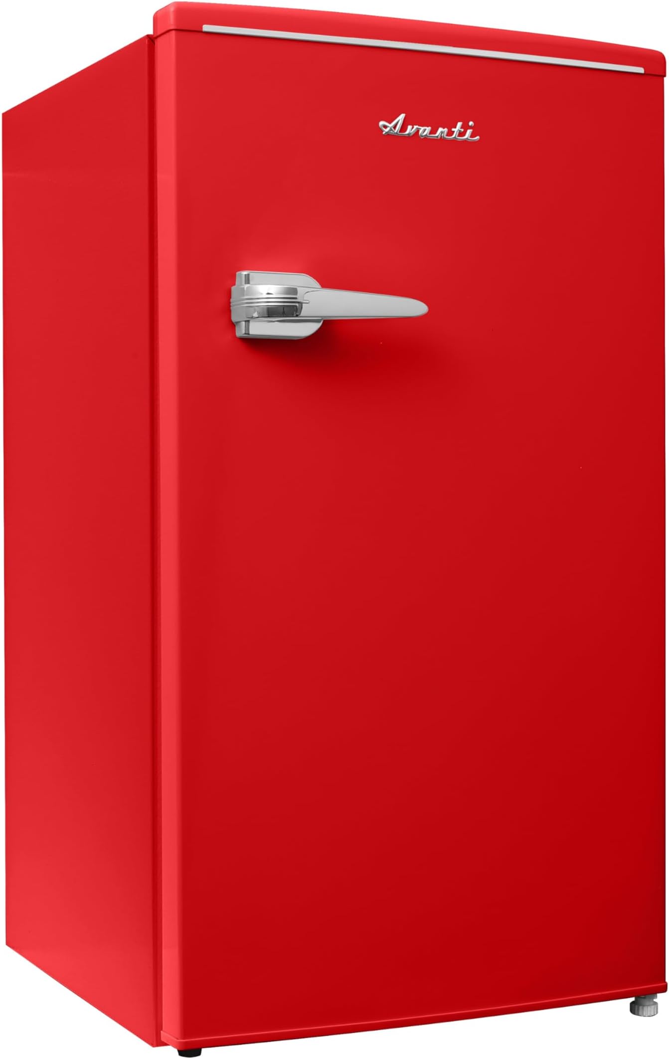 Mini Fridge Retro Design Compact Refrigerator for Home Office or Dorm, Features Single Door Removable Glass Shelves Manual Defrost and Mechanical Adjustable Temp Control, 3.0-Cu.Ft, Red