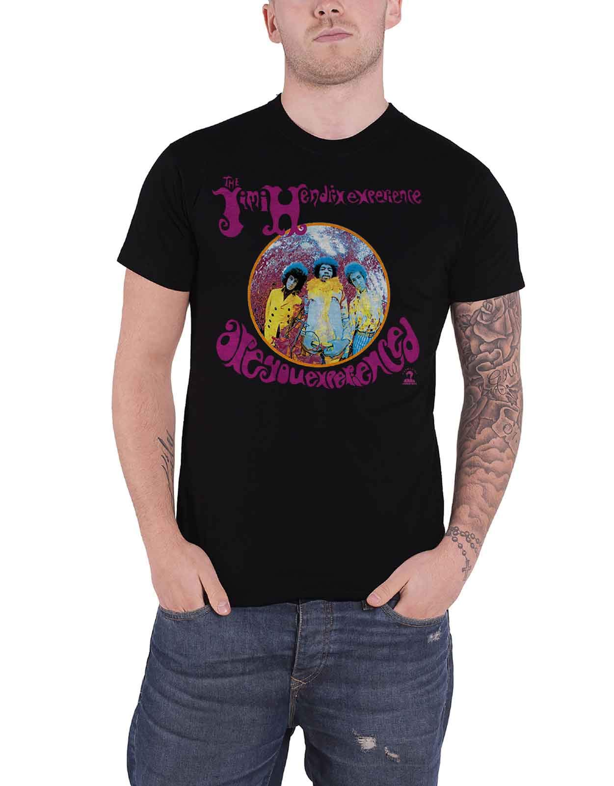 Jimi HendrixT-Shirt are You Experienced Logo Nue Official Men's Black
