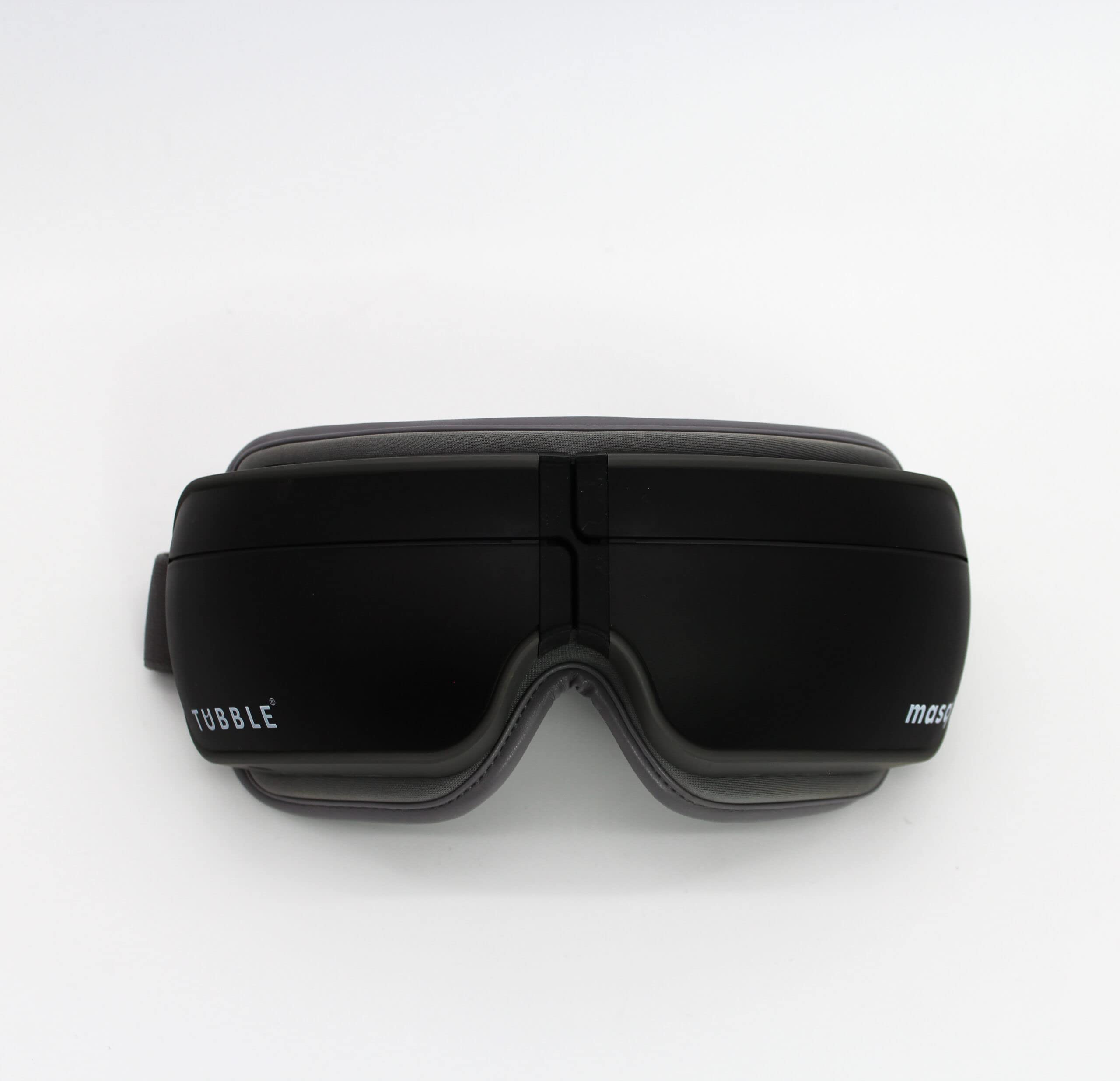 Tubble® Masq Augenmassagegerät mit Wärme & Vibration - Lindert Augenringe & Trockene Augen - Verbessert Schlafqualität - Weiches Öko-Leder - Wiederaufladbar - Onyx Schwarz