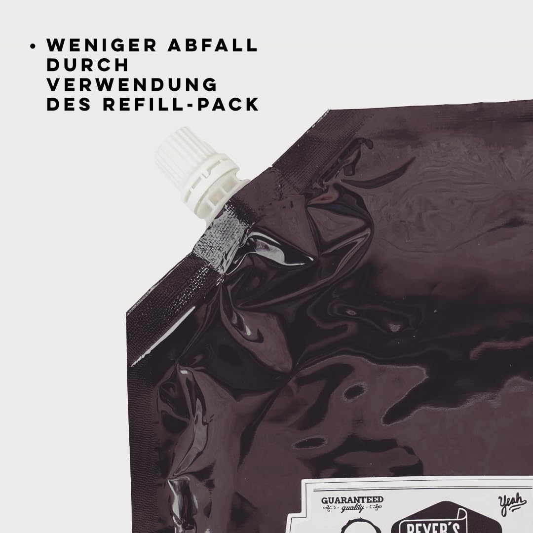 Beyer’s Oil Shampoo Eisenkraut Nachfüllpack 750ml - Bartpflege Bartshampoo - Handgemacht in Bayern - 100% natürlich - Macht den Bart weich und glatt