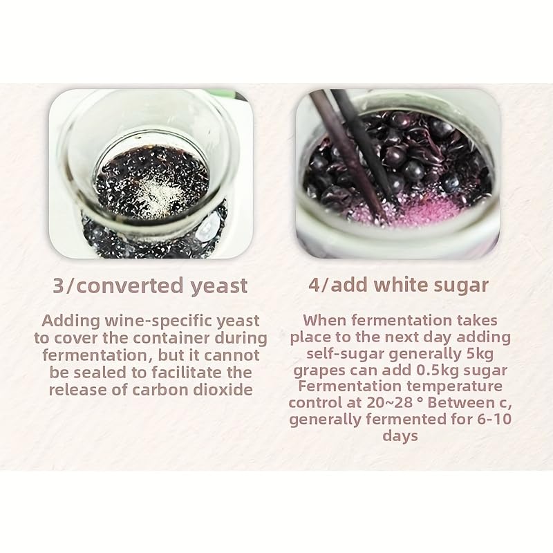 Miniatura 4 de Levadura de vino de fruta de ángel, levadura de uva, levadura de vino de morera Yangmei, versión RW adecuada para frutas oscuras (0.35 oz x 1 bolsa)