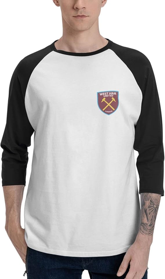 Amazon Co Jp ウェストハムユナイテッドfc 半端袖tシャツ 7分袖tシャツ 綿100 定番 ラグランスリーブtシャツ ファッション