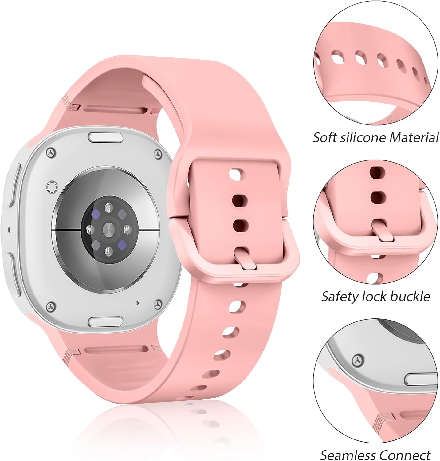 Sport Silicone for Samsung Galaxy Watch 9/8 Band 40mm 44mm/8 Classic 46mm image 2