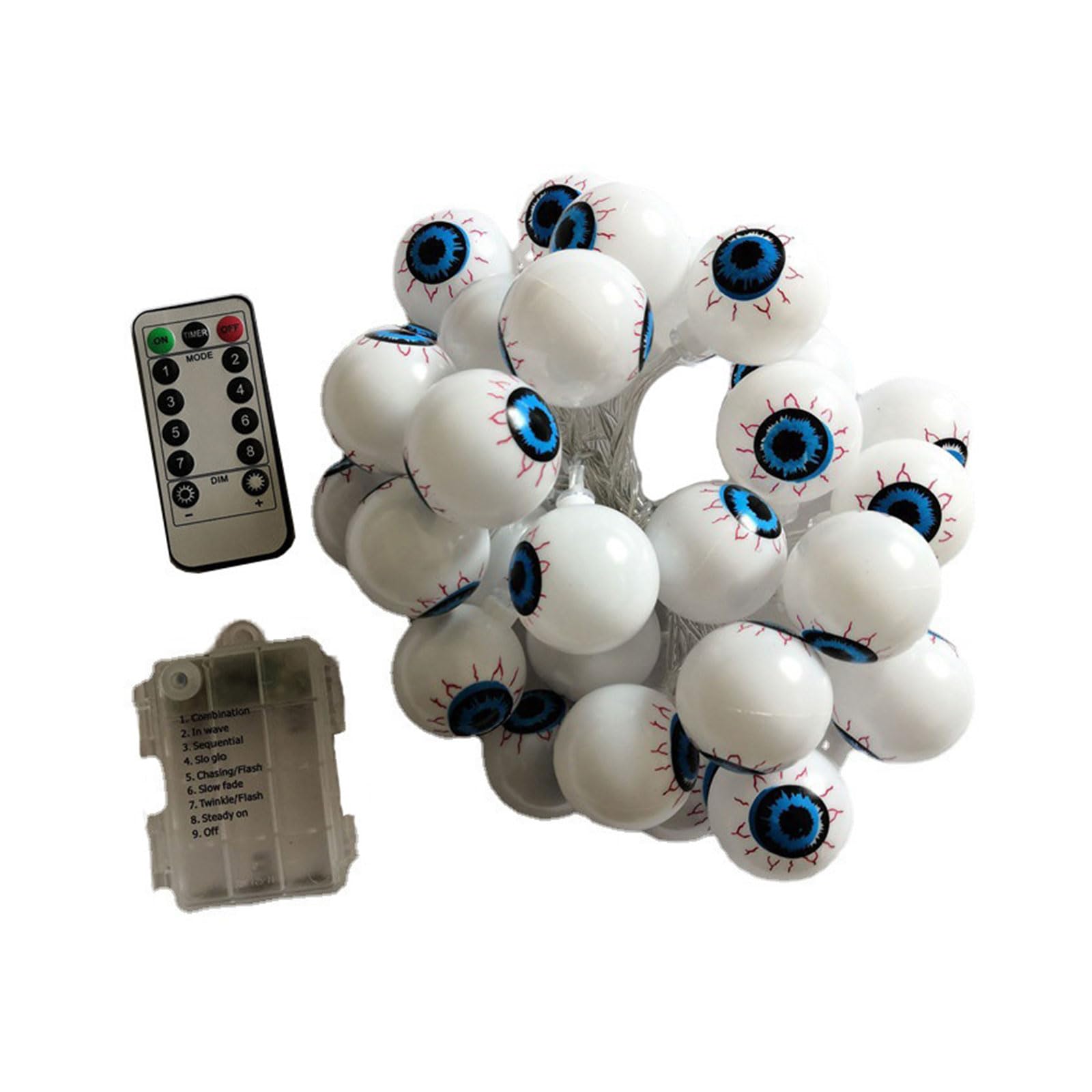 Hsioluted Halloween LED Light Skull Eye Balls Festival Party Lamp Horror Prop Halloween Light