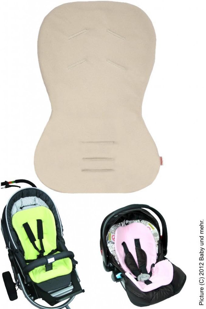 ByBUM – Baby seat Comforter, car seat Liner, Cover Moby with Summer and Winter Sides, Universal for Infant and Child car Seats, eg; Maxi-COSI, Roemer, for pushchairs/Strollers and buggys; Beige