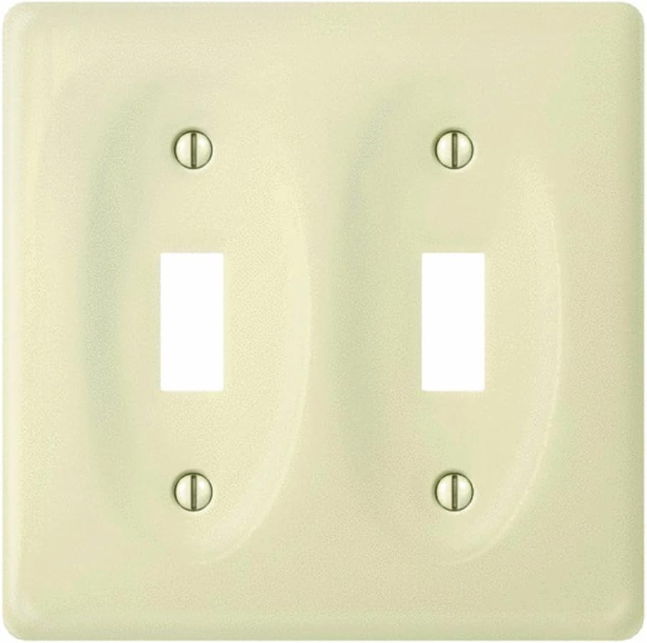 Jackson-Deerfield Mfg. 982BN Porcelain Bone Switch Wall Plate