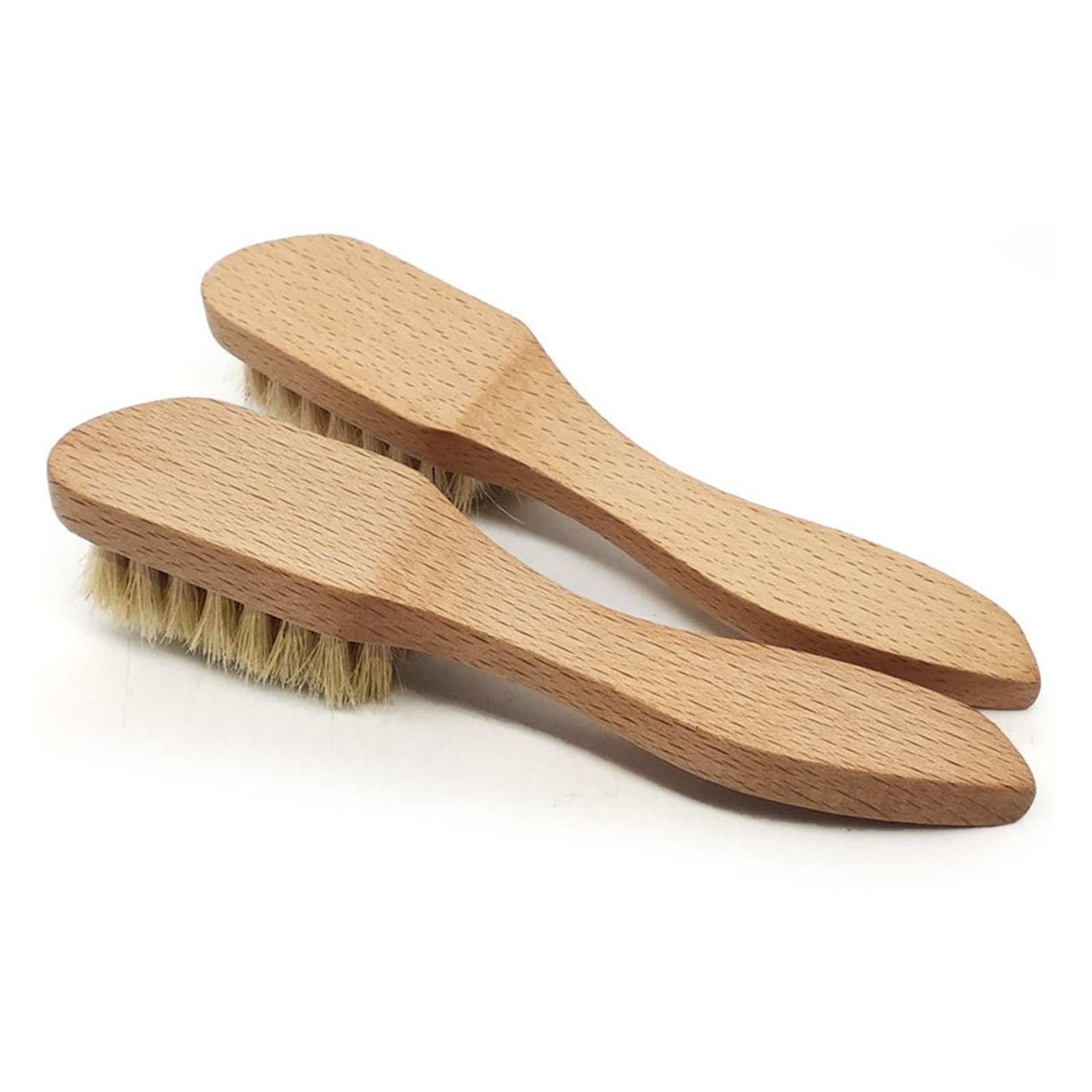 MQPALZKD Long-handled Horsehair Brush Waxing Shoe Handle Oil