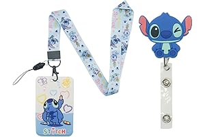 Disney Stitch Credit Card Holder and Badge Reel Combo